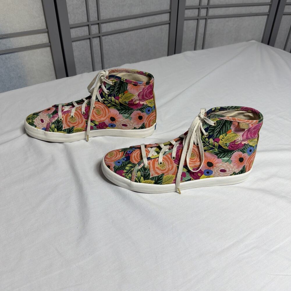 Keds x Rifle Paper Co. Juliet Floral High Top Sneakers - Size 8M - Picture 3 of 11